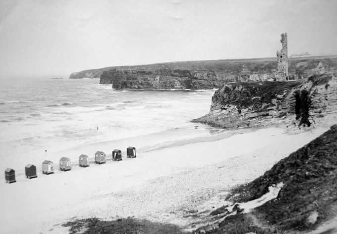 Bathing Boxes 1890s on Ballybunion Beach