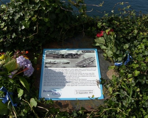 Flight 923 plaque bromore cliffs