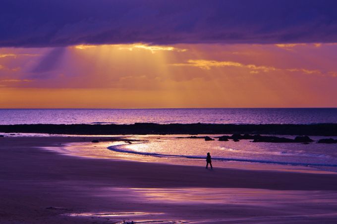 Beach sunset Ballybunion